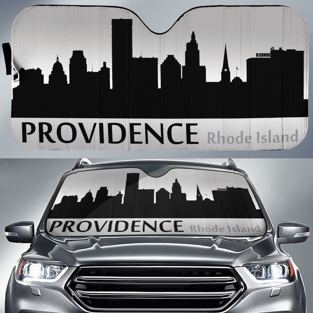 Rhode Island Providence Skyline Car Sunshade Custom Car Accessories - Gearcarcover - 1