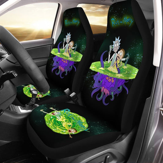 Rick and Morty Car Seat Covers Custom Car Interior Accessories - Gearcarcover - 1