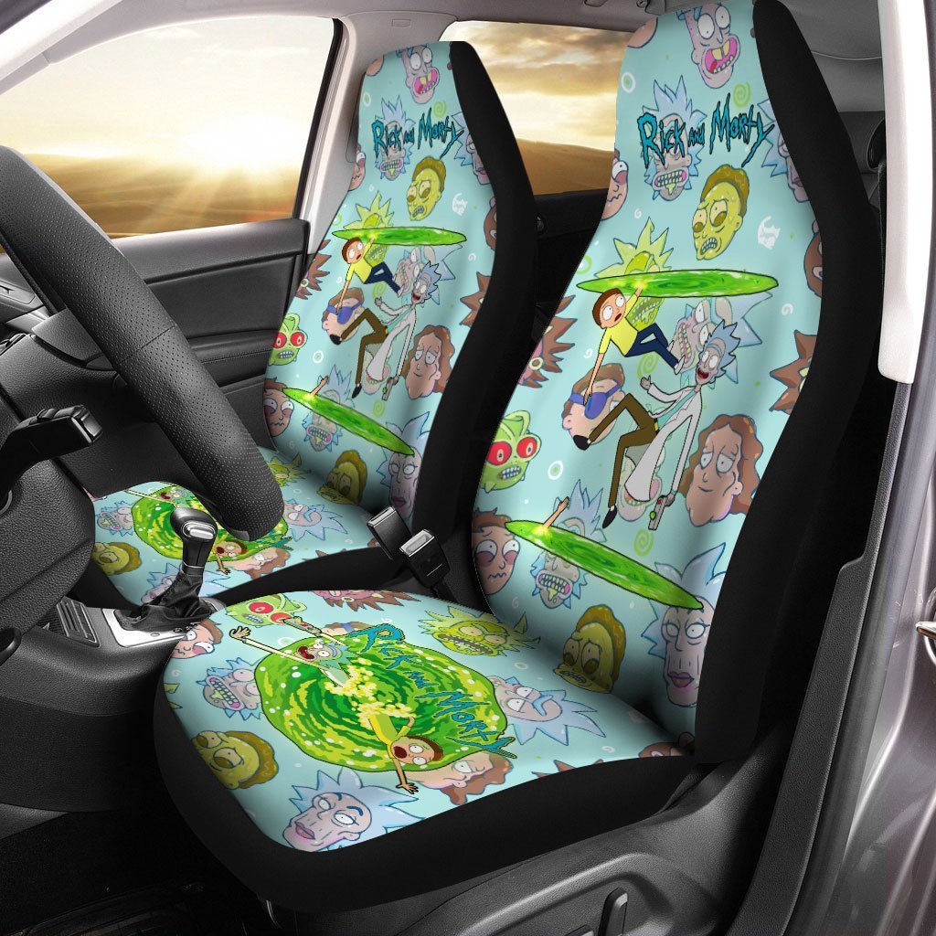 Rick and Morty Car Seat Covers Custom Facial Expressions - Gearcarcover - 1