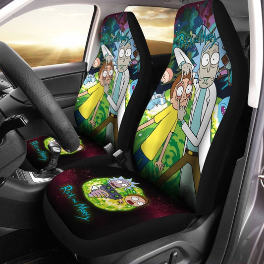 Rick and Morty Car Seat Covers Custom Funny Open Eyes - Gearcarcover - 1