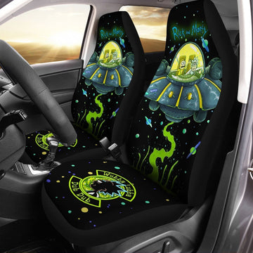 Rick and Morty Car Seat Covers Custom Funny Space Ship - Gearcarcover - 1