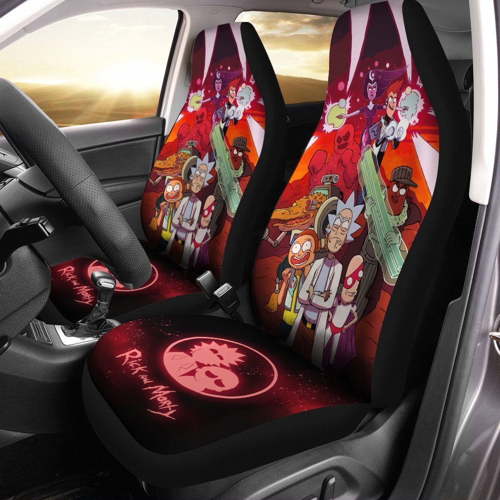 Rick and Morty Car Seat Covers Custom Funny Super Heroes - Gearcarcover - 1