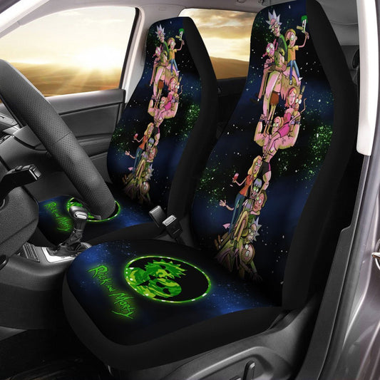 Rick and Morty Car Seat Covers Custom Galaxy Characters - Gearcarcover - 1