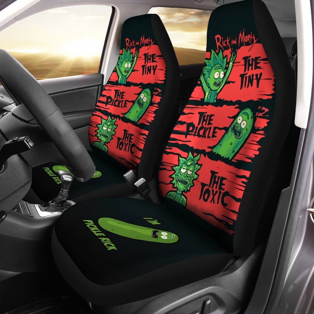 Rick and Morty Car Seat Covers Custom The Tiny The Pickle The Toxic - Gearcarcover - 1