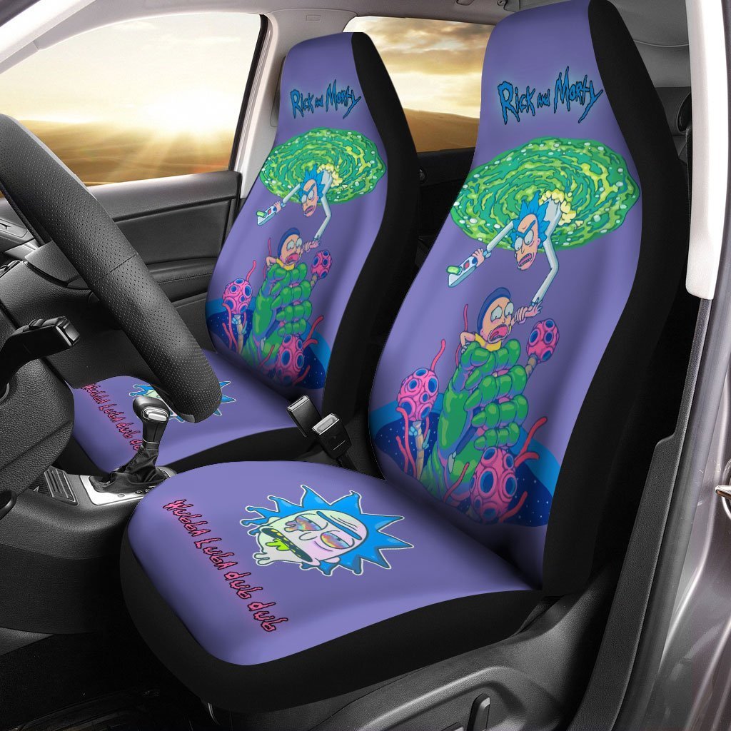 Rick and Morty Car Seat Covers Custom Wubba Lubba dub-dub - Gearcarcover - 1