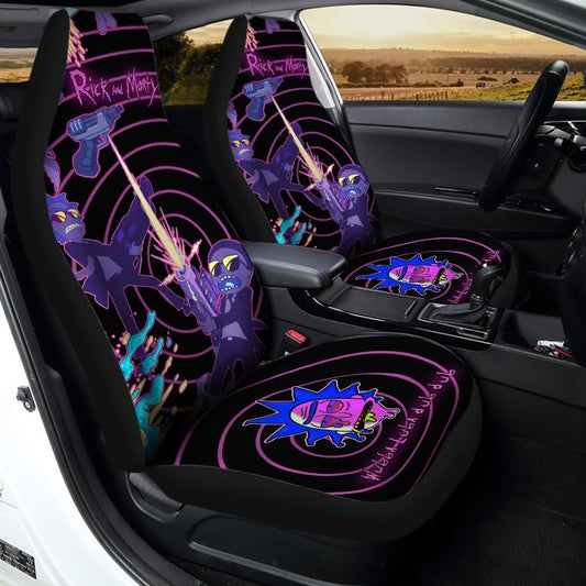 Rick and Morty Car Seat Covers Funny Custom Men In Black Crossover - Gearcarcover - 2