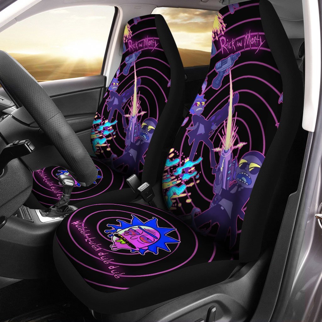 Rick and Morty Car Seat Covers Funny Custom Men In Black Crossover - Gearcarcover - 1