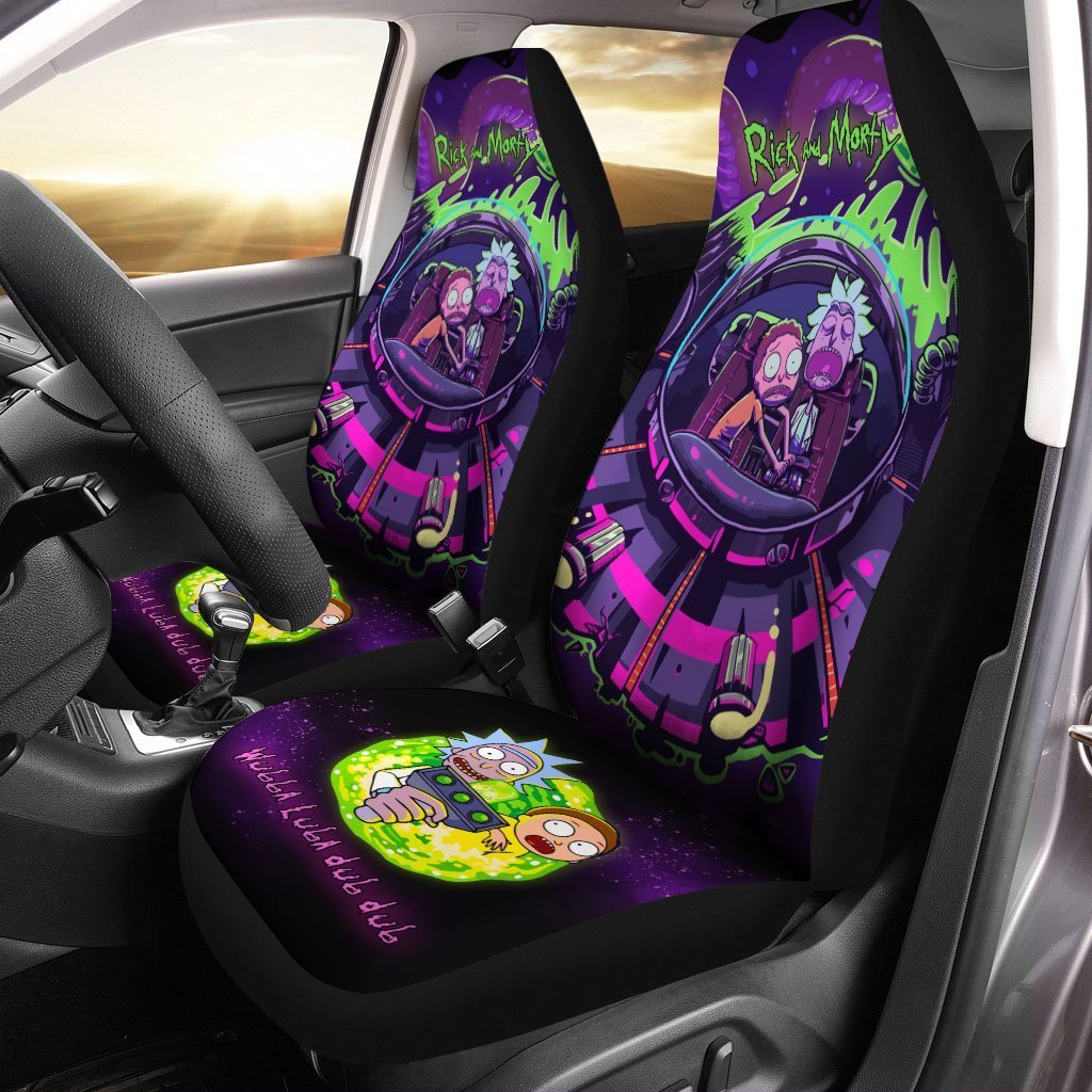 Rick and Morty Car Seat Covers Funny Custom Space Ship - Gearcarcover - 1