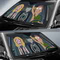 Rick and Mr Mrs Smith Car Sunshade Custom Costume Funny Car Accessories - Gearcarcover - 3