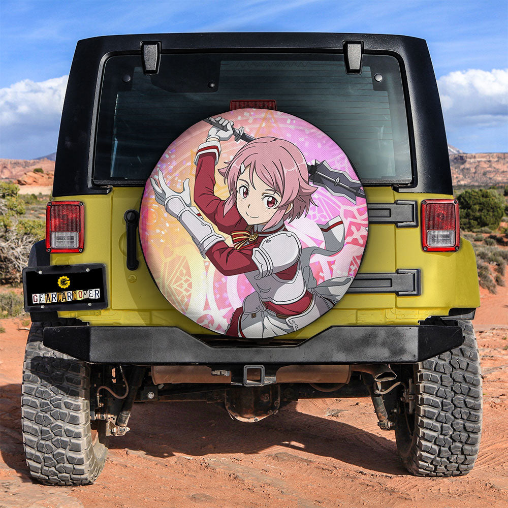 Rika Shinozaki Lisbeth Spare Tire Covers Custom Sword Art Online Anime Car Accessories - Gearcarcover - 3