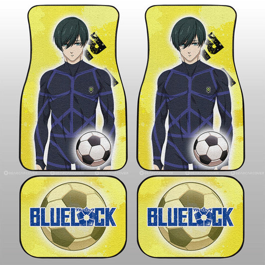 Rin Itoshi Car Floor Mats Custom Blue Lock Anime - Gearcarcover - 1