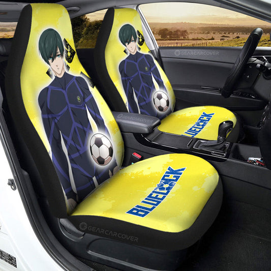 Rin Itoshi Car Seat Covers Custom Blue Lock Anime - Gearcarcover - 2