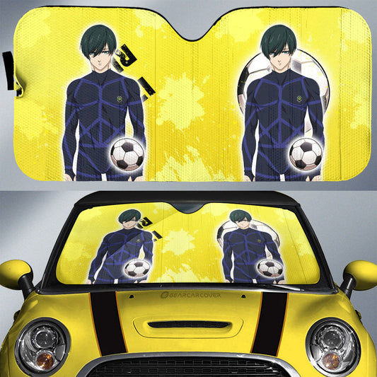 Rin Itoshi Car Sunshade Custom Blue Lock Anime - Gearcarcover - 1
