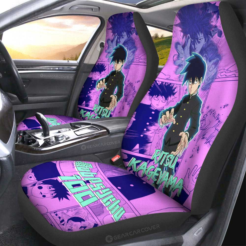 Ritsu Kageyama Car Seat Covers Custom Mob Pyscho 100 Anime Mix Manga - Gearcarcover - 2