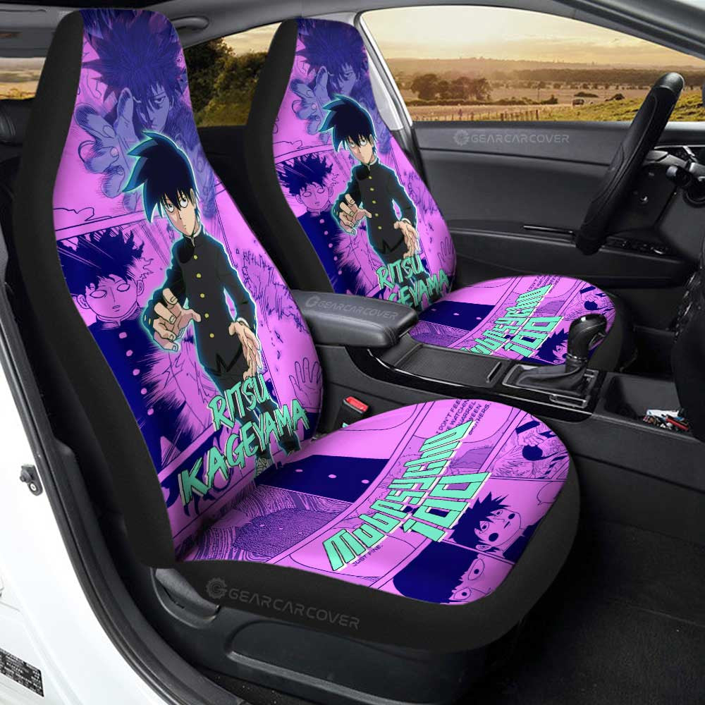 Ritsu Kageyama Car Seat Covers Custom Mob Pyscho 100 Anime Mix Manga - Gearcarcover - 1