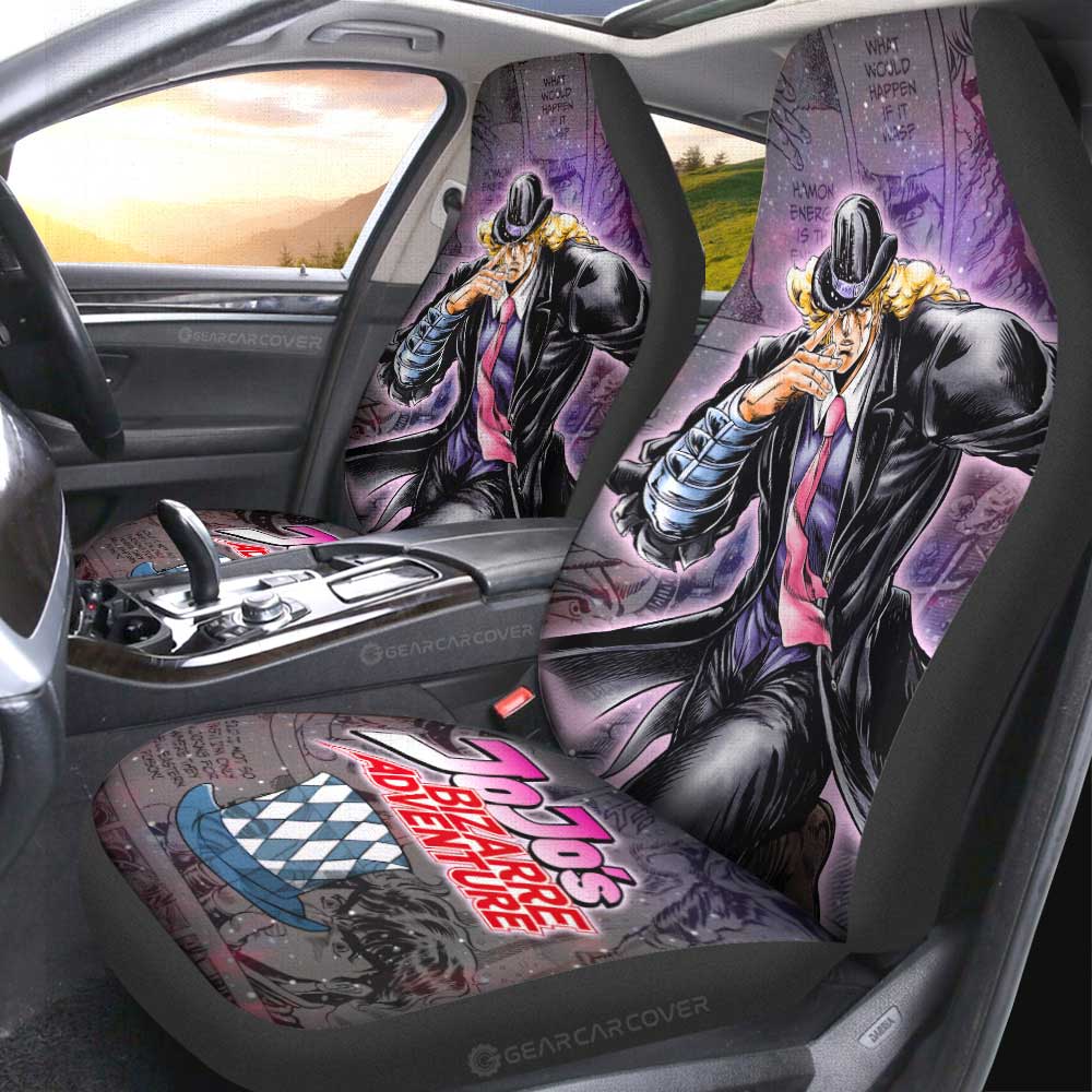 Robert E. O Speedwagon Car Seat Covers Custom JJBA Anime Car - Gearcarcover - 2