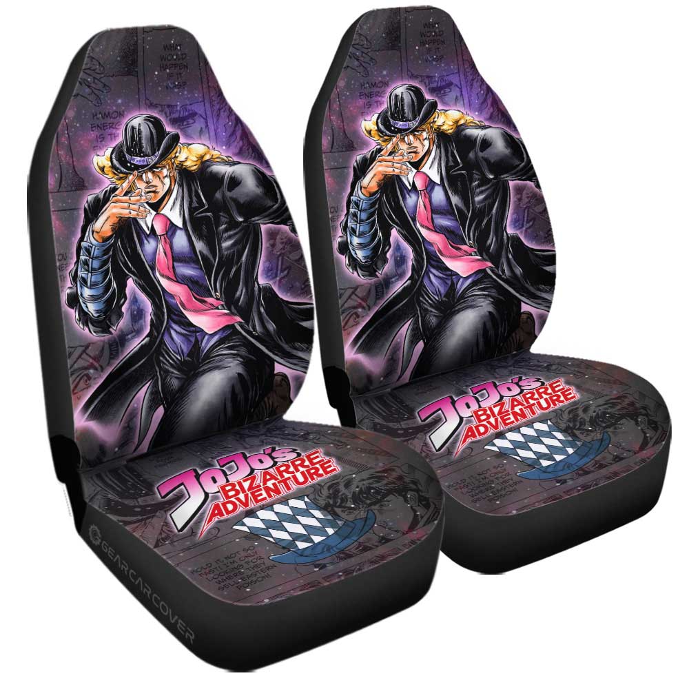 Robert E. O Speedwagon Car Seat Covers Custom JJBA Anime Car - Gearcarcover - 3