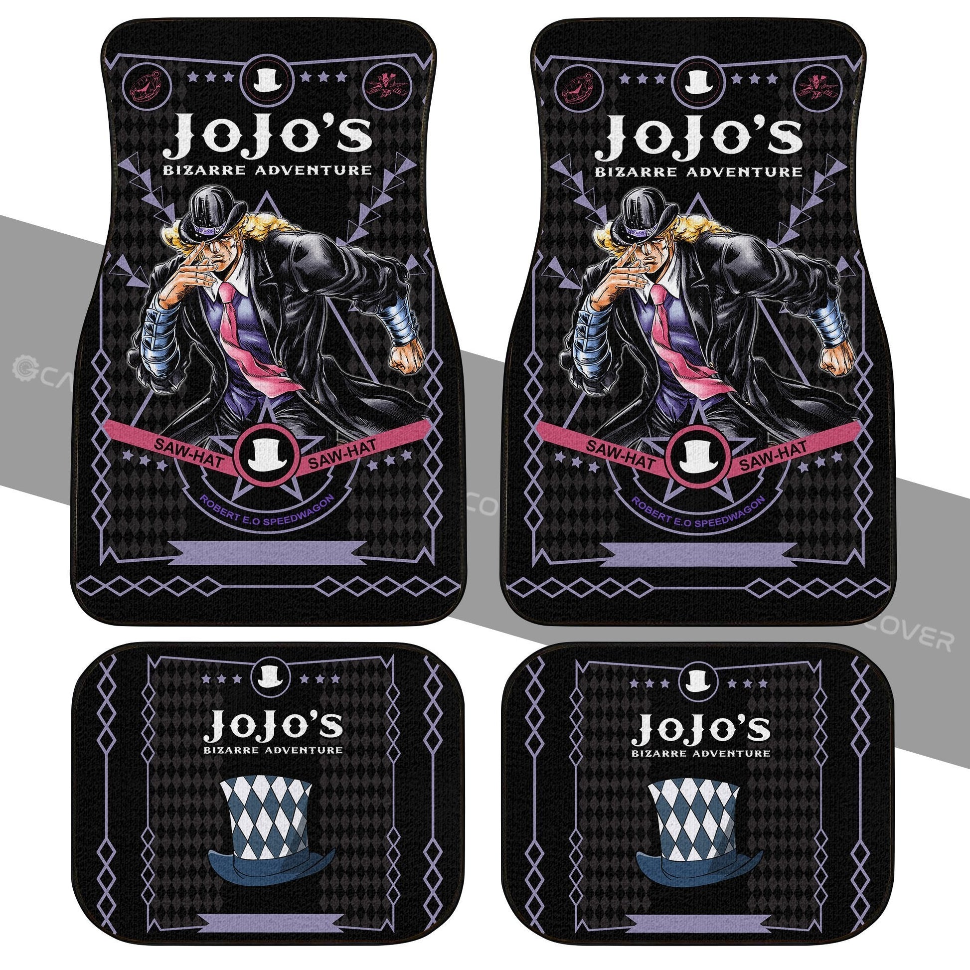 Robert E. O. Speedwagon Car Floor Mats Custom JoJo's Bizarre Anime Car Accessories - Gearcarcover - 2