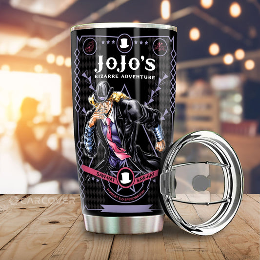 Robert E. O. Speedwagon Tumbler Cup Custom JoJo's Bizarre Anime Car Accessories - Gearcarcover - 1