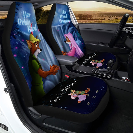 Robin Hood and Maid Marian Car Seat Covers Custom Couple Car Accessories - Gearcarcover - 2