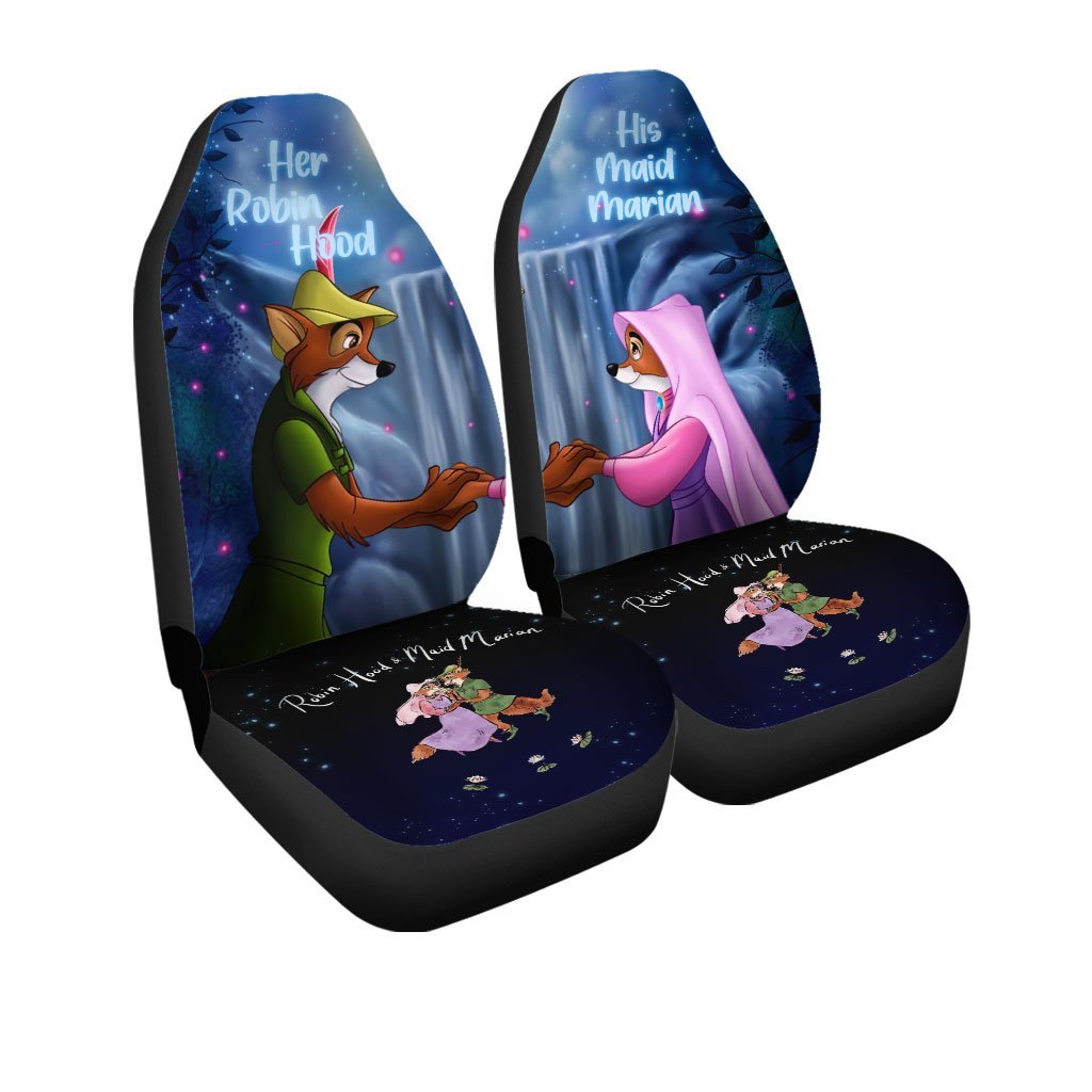 Robin Hood and Maid Marian Car Seat Covers Custom Couple Car Accessories - Gearcarcover - 3