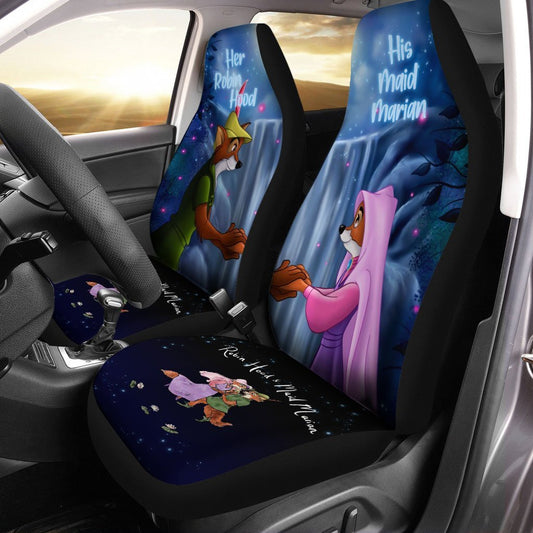 Robin Hood and Maid Marian Car Seat Covers Custom Couple Car Accessories - Gearcarcover - 1