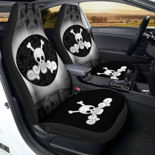 Roger Pirates Flag Car Seat Covers Custom One Piece Anime Car Accessories - Gearcarcover - 1