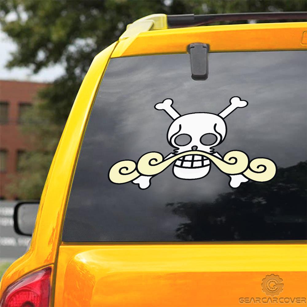 Roger Pirates Flag Car Sticker Custom One Piece Anime Car Accessories - Gearcarcover - 3