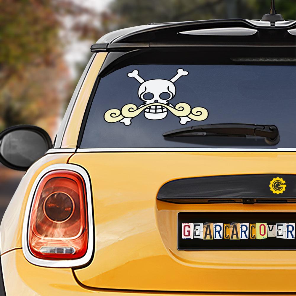 Roger Pirates Flag Car Sticker Custom One Piece Anime Car Accessories - Gearcarcover - 1