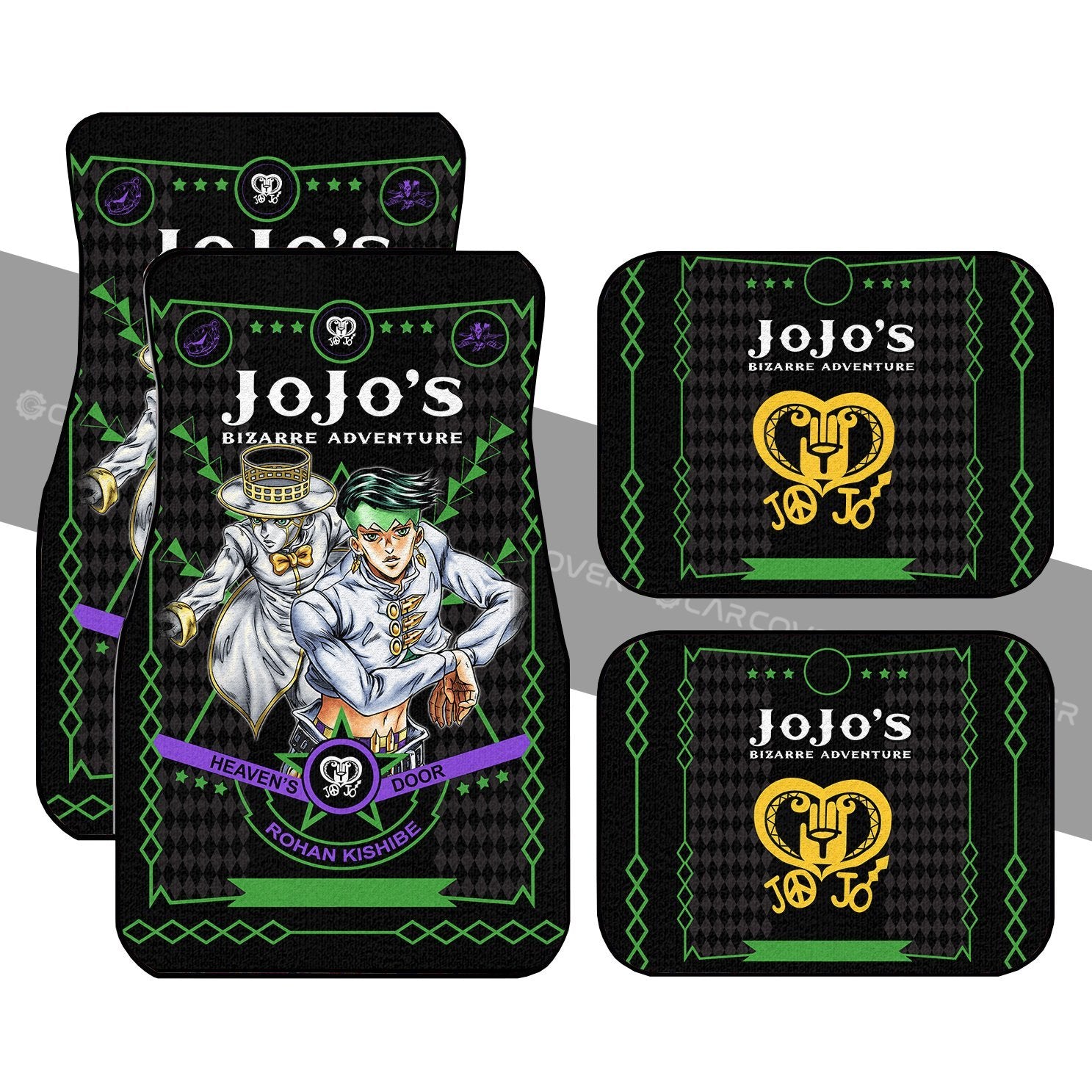 Rohan Kishibe Car Floor Mats Custom Anime JoJo's Bizarre Adventure Car Interior Accessories - Gearcarcover - 1