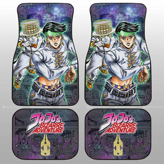 Rohan Kishibe Car Floor Mats Custom Galaxy Manga JJBA Anime - Gearcarcover - 2