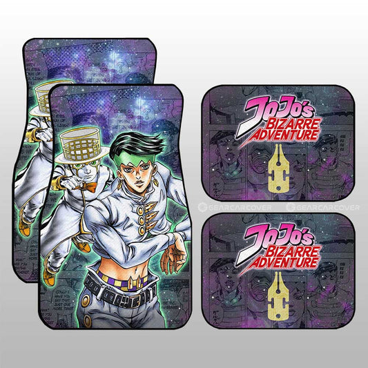 Rohan Kishibe Car Floor Mats Custom Galaxy Manga JJBA Anime - Gearcarcover - 1