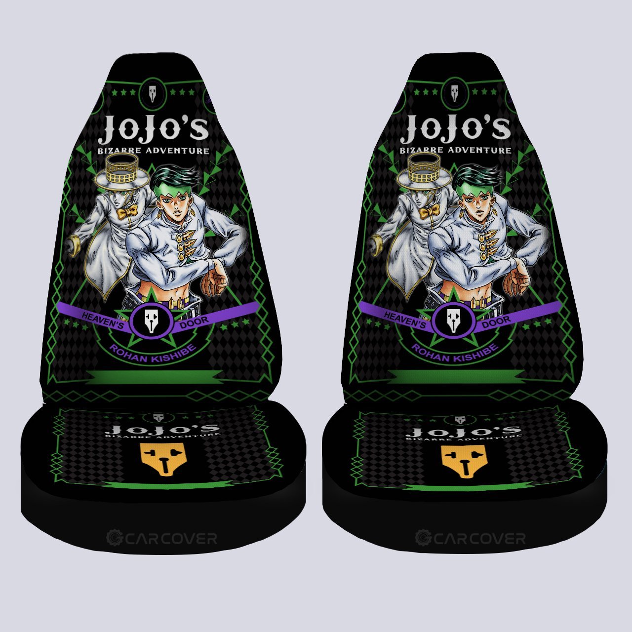 Rohan Kishibe Car Seat Covers Custom Anime JoJo's Bizarre Adventure Car Interior Accessories - Gearcarcover - 4