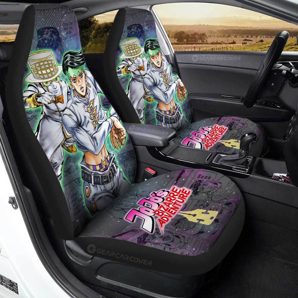 Rohan Kishibe Car Seat Covers Custom Galaxy Manga JJBA Anime - Gearcarcover - 1