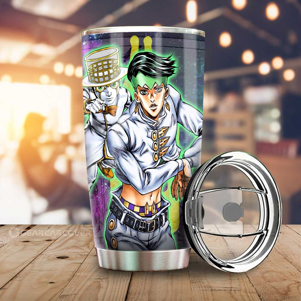 Rohan Kishibe Tumbler Cup Custom Galaxy Manga JJBA Anime - Gearcarcover - 1
