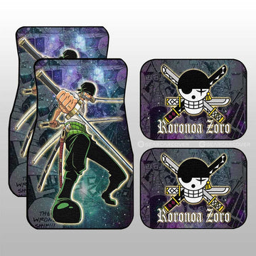 Roronoa Zoro Car Floor Mats Custom One Piece Anime Car Accessories Manga Galaxy Style - Gearcarcover - 1