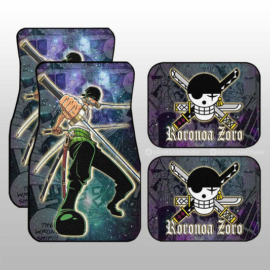 Roronoa Zoro Car Floor Mats Custom One Piece Anime Car Accessories Manga Galaxy Style - Gearcarcover - 1