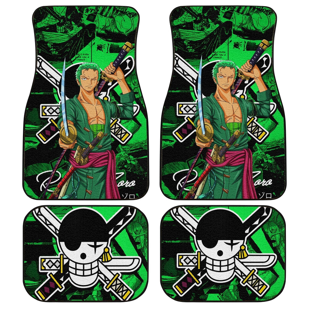 Roronoa Zoro Car Floor Mats Custom One Piece Anime - Gearcarcover - 1