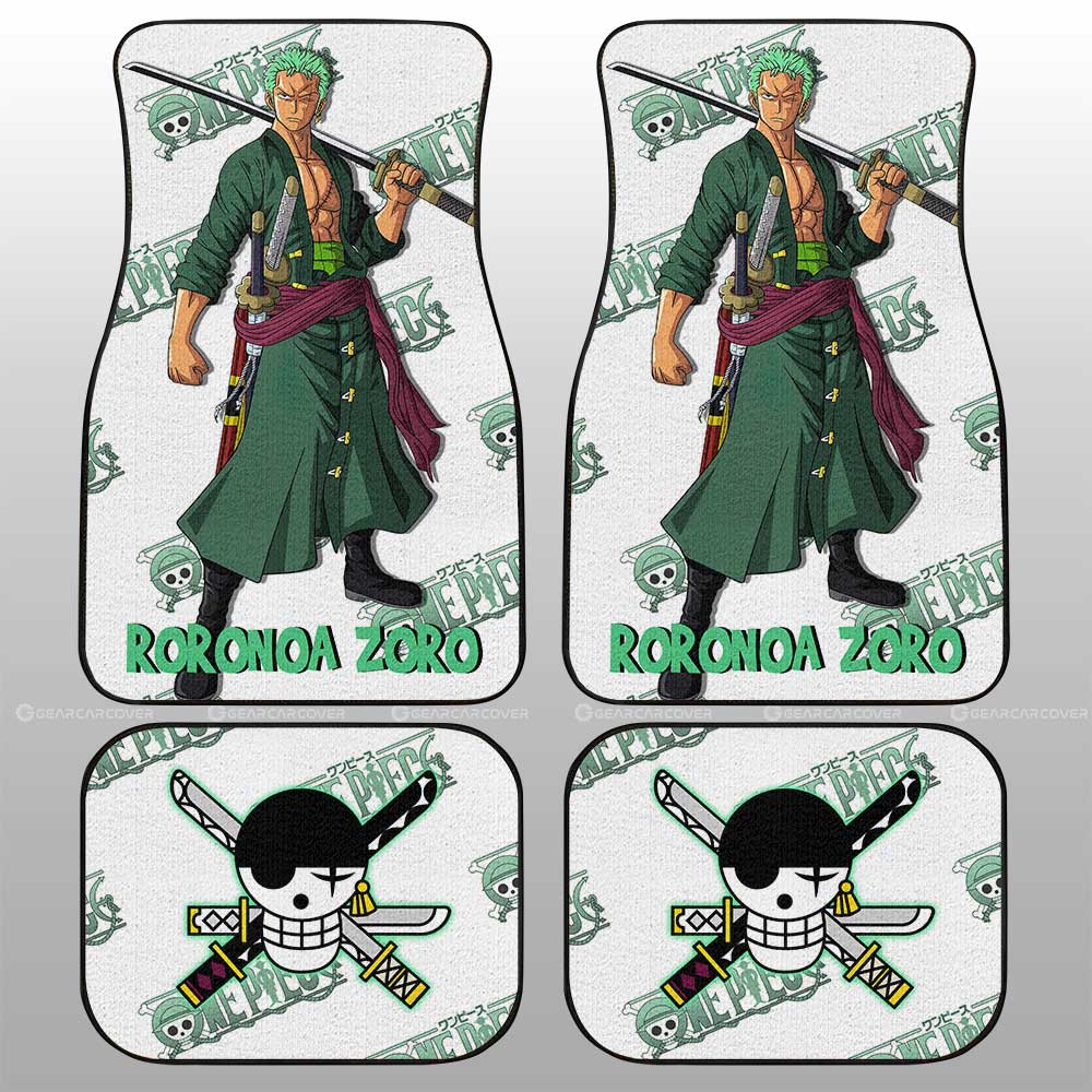 Roronoa Zoro Car Floor Mats Custom One Piece Anime - Gearcarcover - 1