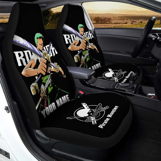 Roronoa Zoro Car Seat Covers Custom Name One Piece Anime Car Accessories - Gearcarcover - 2