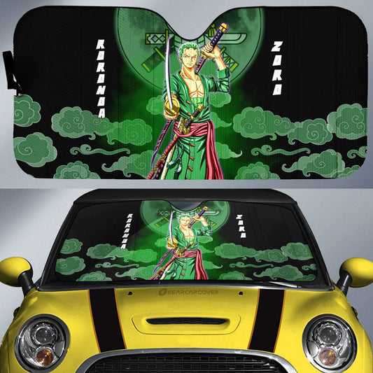 Roronoa Zoro Car Sunshade Custom Anime One Piece Car Accessories For Anime Fans - Gearcarcover - 1
