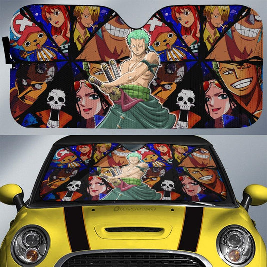 Roronoa Zoro Car Sunshade Custom One Piece Anime Car Accessories - Gearcarcover - 1