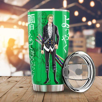 Roronoa Zoro Film Red Tumbler Cup Custom One Piece Anime Car Interior Accessories - Gearcarcover - 1
