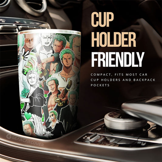 Roronoa Zoro Funny Tumbler Cup Custom Anime Car Accessories For One Piece Fans - Gearcarcover - 2
