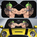 Roronoa Zoro Quotes Car Sunshade Custom One Piece Anime Car Accessoriess - Gearcarcover - 1
