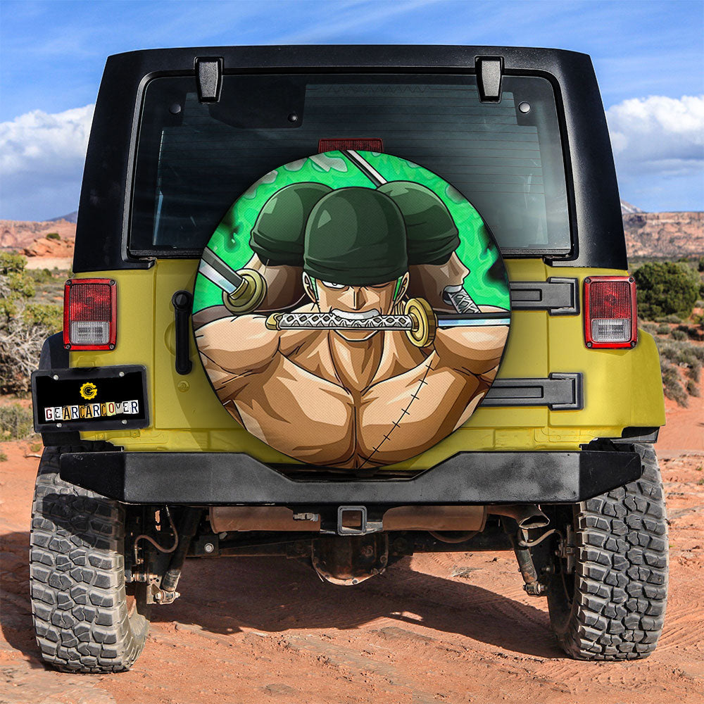 Roronoa Zoro Spare Tire Cover Custom One Piece Anime Car Accessoriess - Gearcarcover - 3