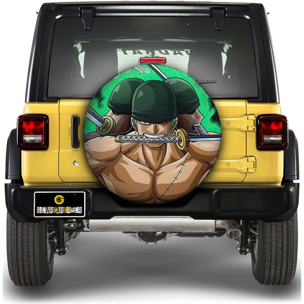 Roronoa Zoro Spare Tire Cover Custom One Piece Anime Car Accessoriess - Gearcarcover - 1