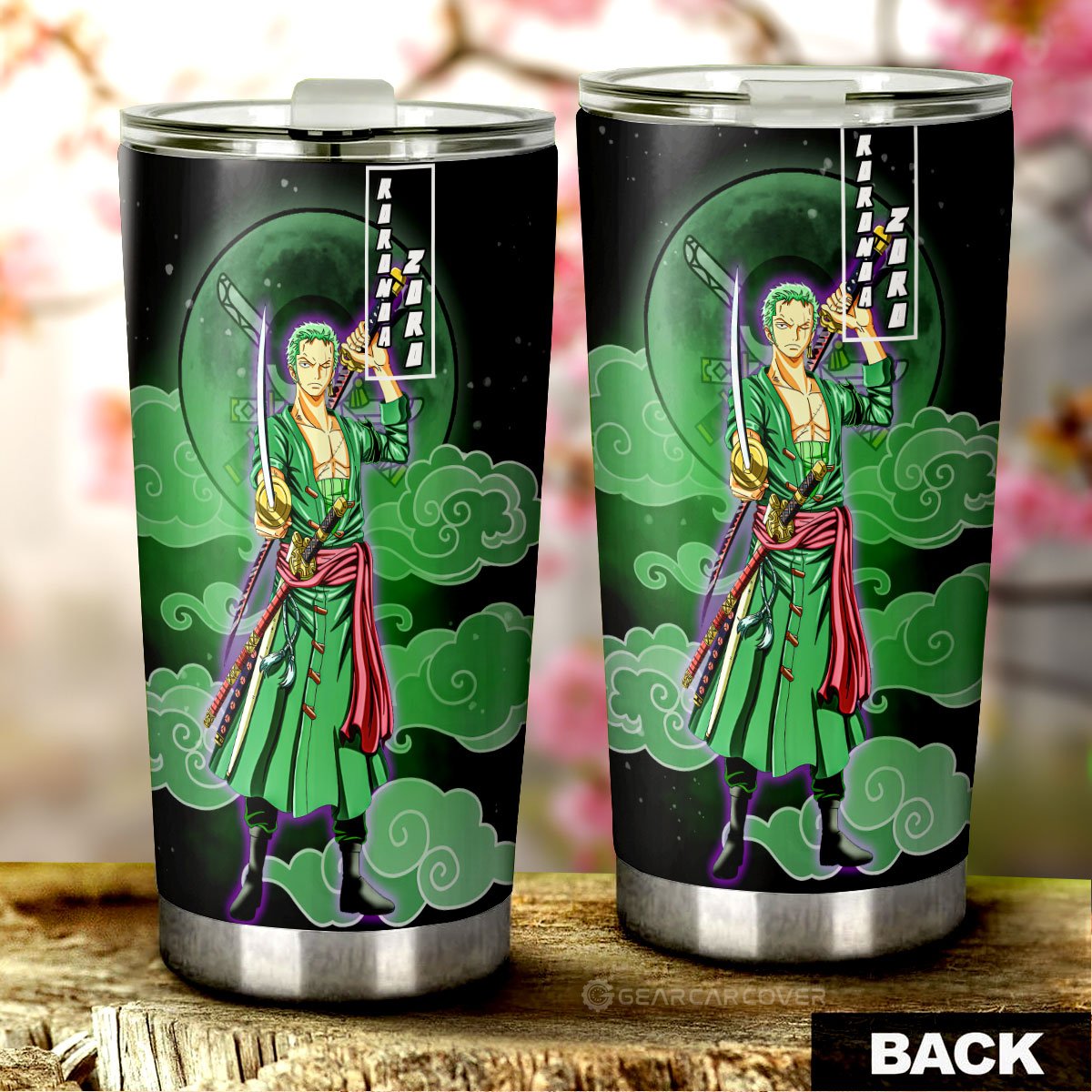 Roronoa Zoro Tumbler Cup Custom Anime One Piece Car Accessories For Anime Fans - Gearcarcover - 3