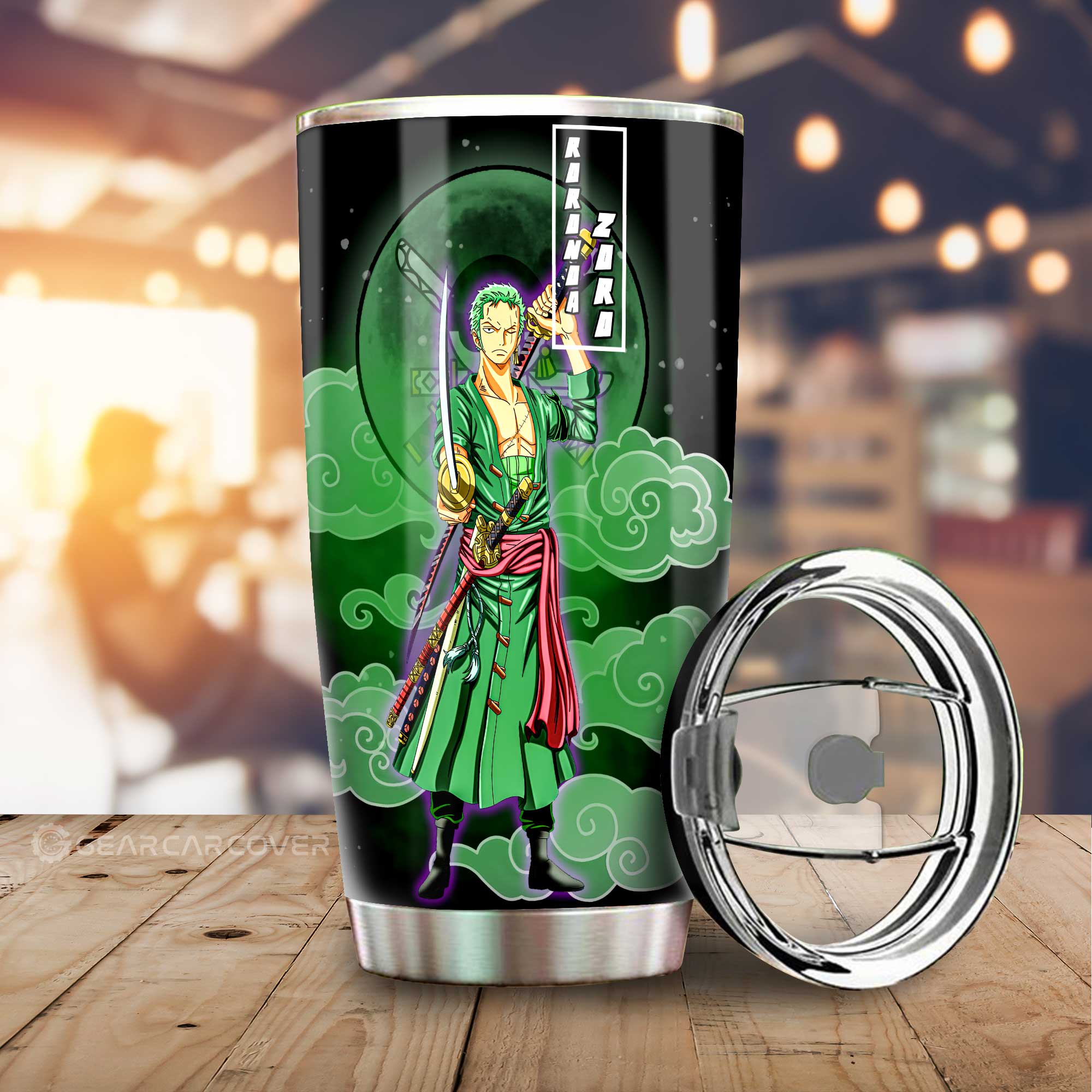 Roronoa Zoro Tumbler Cup Custom Anime One Piece Car Accessories For Anime Fans - Gearcarcover - 1