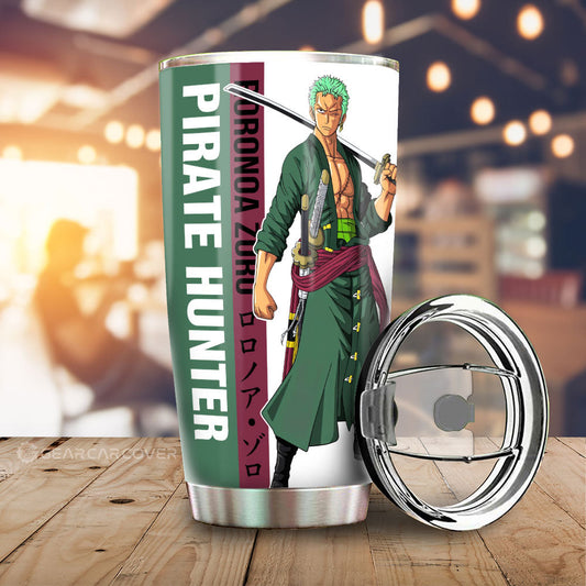 Roronoa Zoro Tumbler Cup Custom One Piece Car Accessories For Anime Fans - Gearcarcover - 1